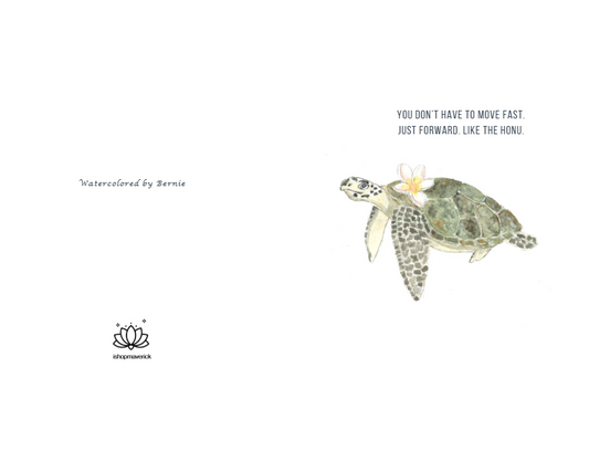 Move Like the Honu Card - Slow Progress Affirmation Card
